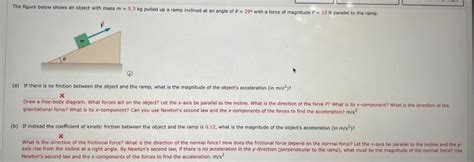 Solved The figure below shows an object with mass m=5.3 kg | Chegg.com