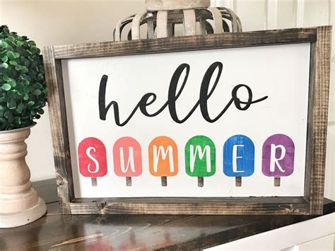 Hello Summer Summer Wood Sign Diy Summer Decor Summer Signs