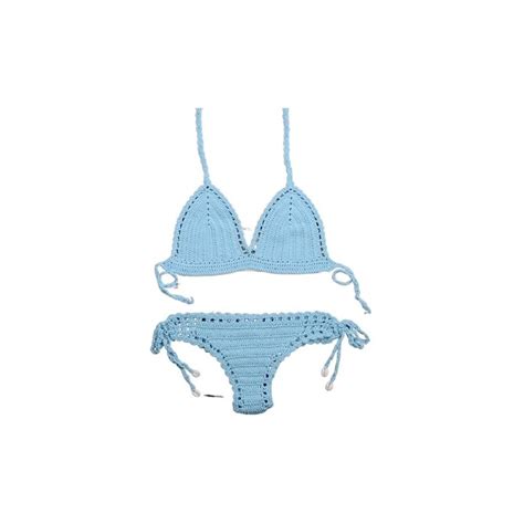 OLEETS Set Bikini All Uncinetto Per Donna Costume Da Bagno Vintage In Tinta Unita Sexy Con