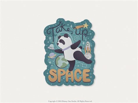 Panda Sticker for Kids Sticker Space Theme Panda Sticker for Children ...