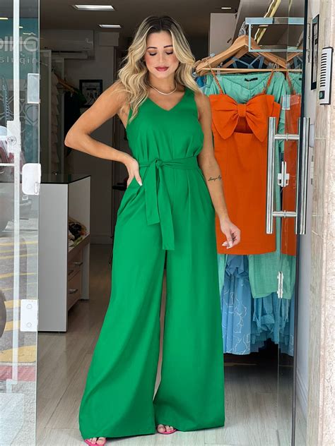 Macacao Pantalona Em Linho Keyla Nolasco Boutique Uma Marca De Roupas