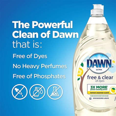 Dawn Ultra Pure Essentials Dishwashing Liquid Lemon Essence Fl