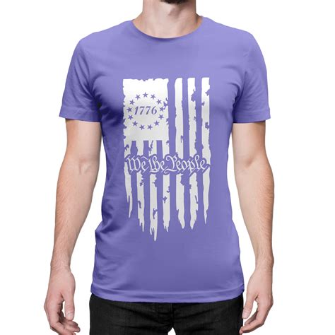 Greenyef Graphics We The People 1776 Distressed American USA Flag Men S