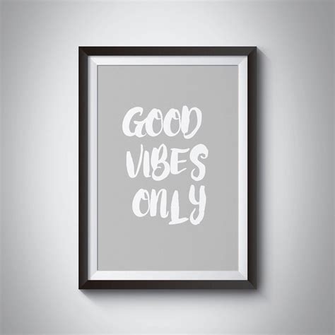 Good Vibes Only Print Wall Prints Typography Print Home Etsy Wall