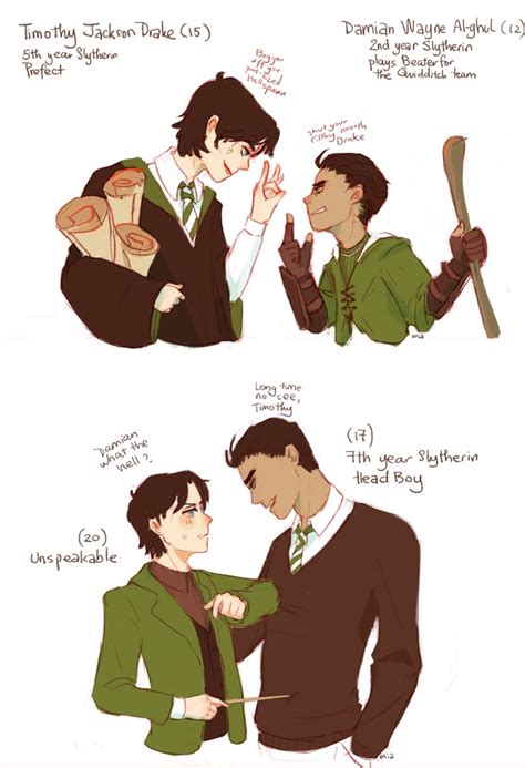 Tim Drake and Damien Wayne with a Harry Potter crossover / fan art ...