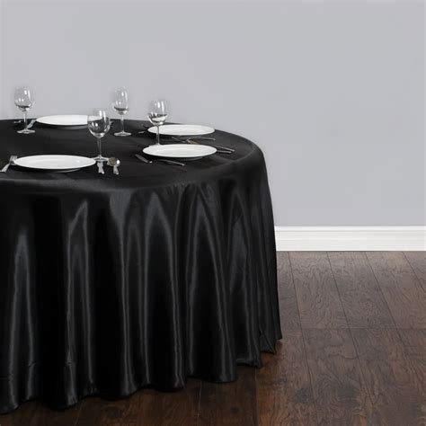 Free Shipping 10pcs Cheap Black 90 Round Satin Table Cloth Banquet