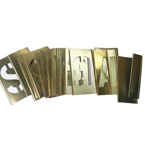 Brass Stencil Set of Gothic Style Letters & Numbers, 2", 93 Pieces ...