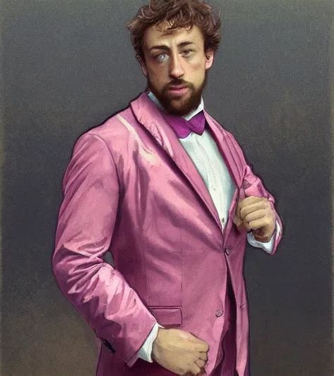 Gigachad Sam Hyde In A Pink Luxurious Suit Ready For Stable