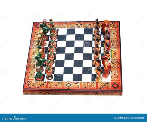 Antique chess board stock photo. Image of carved, intelligence - 29048490