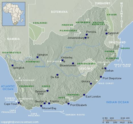 Show The Map Of South Africa | Map Of Africa