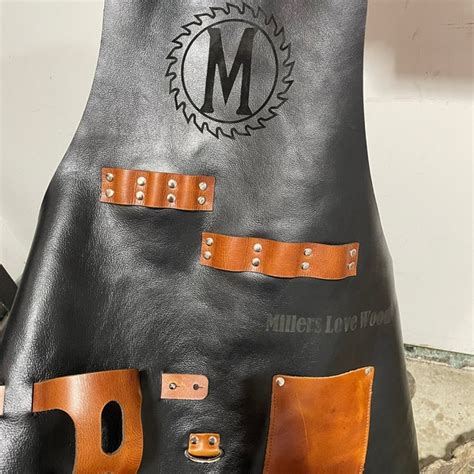 Personalized Leather Apron With Beer Pocket Bbq Blacksmith Grill