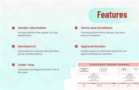 Purchase Order Format Template in Excel, Google Sheets - Download ...