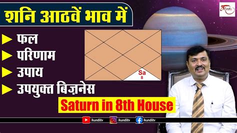 Saturn in 8th House आठव भव म शन क शभ अशभ परणम व उपय