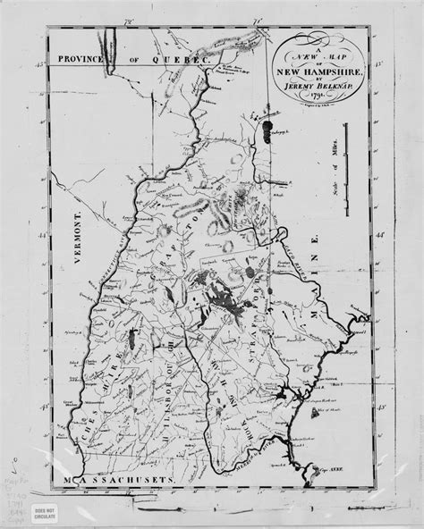 A New Map Of New Hampshire By Jeremy Belknap Engrav D By S Hill