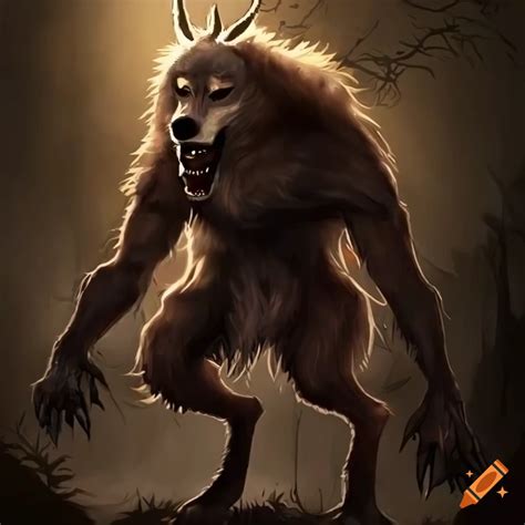 Image Of A Wendigo Wolf Hybrid On Craiyon