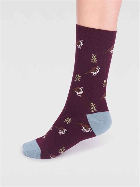 Chaussettes Bambou Et Coton Bio Femme Motif Oiseaux