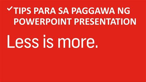 TIPS SA PAGGAWA NG POWERPOINT PRESENTATION PARA SA KLASE YouTube