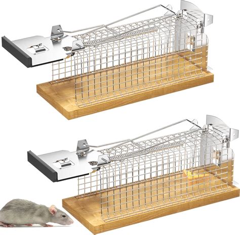 Lectorias 2 Pièces piege a Rat Cage réutilisable piège à Souris