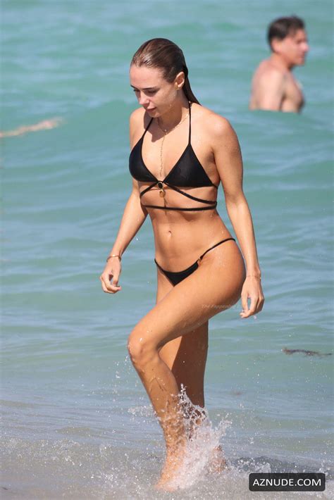 Kimberley Garner Sexy Stuns In A Black Bikini On The Beach In Miami Aznude
