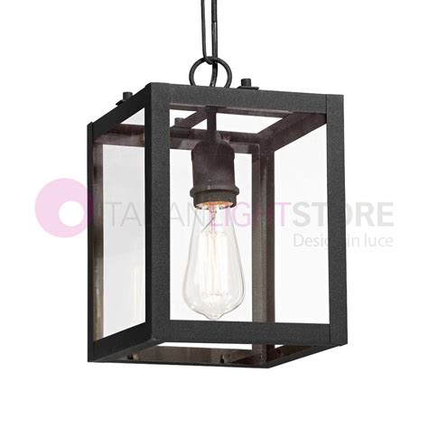 Igor Ideal Lux Noir Lustre Suspension Cuisine Industrielle