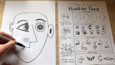 Art Lessons Online How To Draw A Picasso Face K 5 Pablo Picasso