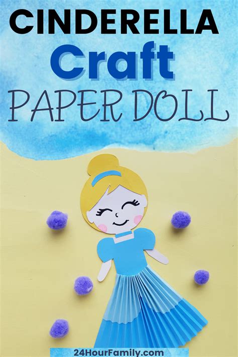 Cinderella Crafts - How to make Paper Doll - 24hourfamily.com