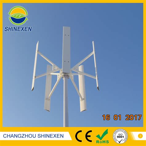 Brushless Ac 2kw 48v96v Vawt Vertical Axis Wind Power Generator Wind