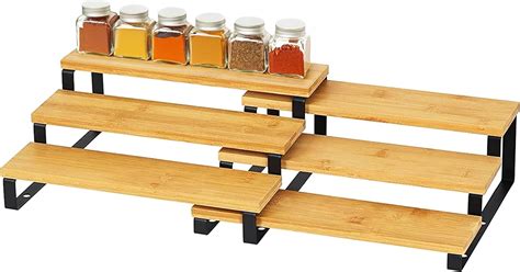 Amazon Royalhouse Bamboo And Metal Expandable Spice Rack Organizer