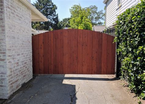 Wooden Driveway Gate Kit Arched Wrought Iron Vertical | Etsy