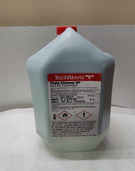 Technova Plate Cleaner Gp Liquid Packaging Size L At Rs Litre