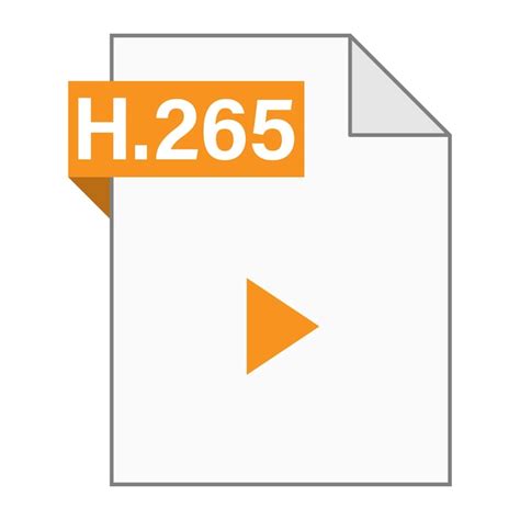 Premium Vector Modern Flat Design Of H265 File Icon For Web