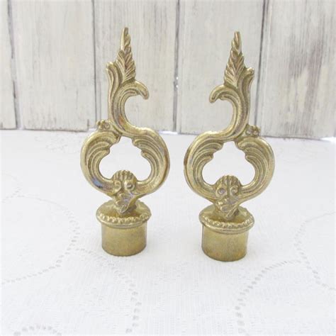 Pair Of Vintage Solid Brass Bottle Toppers Decorative Design Etsy Bottle Toppers Solid