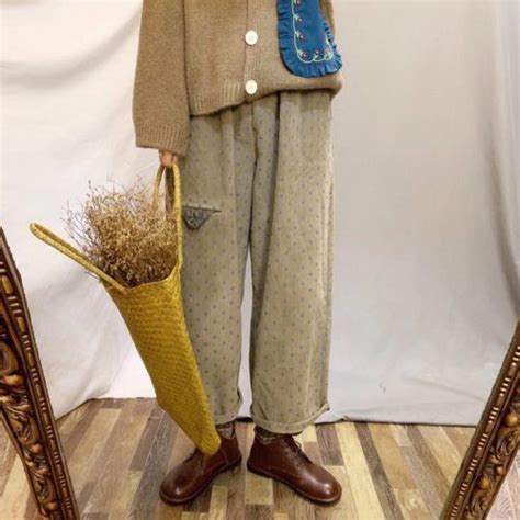 Johnature Spring New Corduroy Pantsjohnature Vintage Corduroy