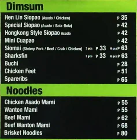 Hen Lin Menu, Menu for Hen Lin, Cubao, Quezon City - Zomato Philippines