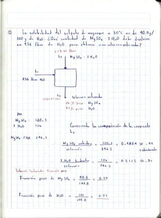 Ejercicios De Operaciones Unitarias PDF