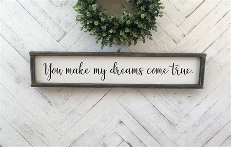 You Make My Dreams Come True Hall And Oats Quote Art Piece Etsy