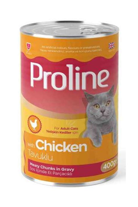 PROLINE PROLİNE SOS İÇINDE PARÇA TAVUK ETLI YETIŞKIN KEDI KONSERVESI