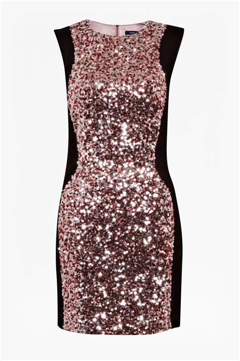 French Connection Lunar Sparkle Sequin Mini Dress In Pink Lyst