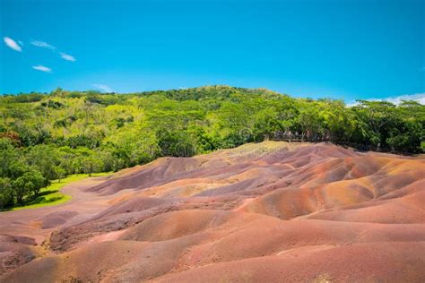 Chamarel Seven Coloured Earth Stock Image - Image of chamarel, paint ...