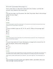 MTH 216T Quantitative Reasoning II 5 1 Docx MTH 216T Quantitative