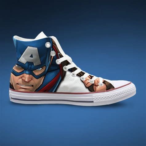 Converse Chuck Taylor Custom shoes “Captain America ...