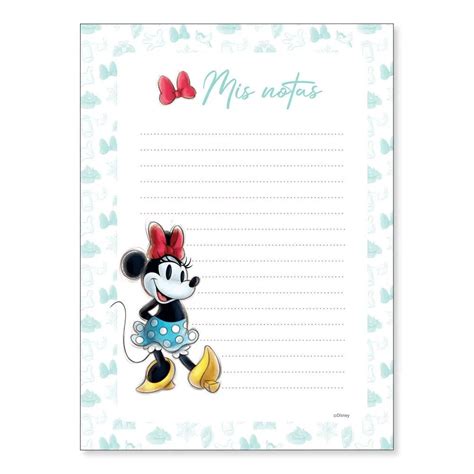 Agenda Anillada Minnie Disney A Cuadros Primavera X Unidad