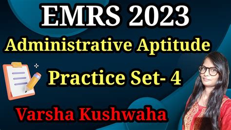 Administrative Aptitude Practice Set 4 EMRS Hostel Warden 2023 Emrs