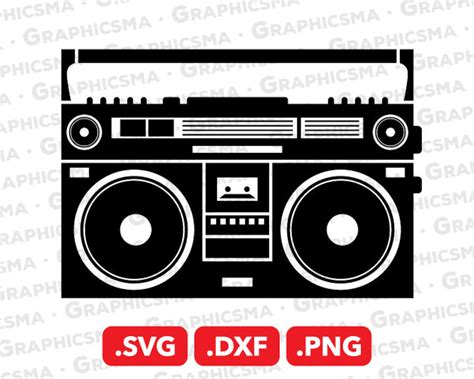 Boombox Radio SVG File Cassette Radio DXF Cassette Tape Etsy