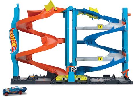 Купить Трек Хот Вилс Гоночная башня трансформер Hot Wheels City Transforming Race Tower Mattel