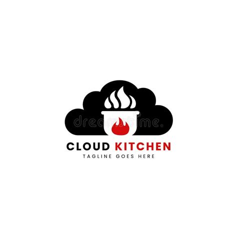 Hot Pot Cloud Kitchen Cooking Logo Icon Stock Vector Illustration Of Flame Lunch 235906171