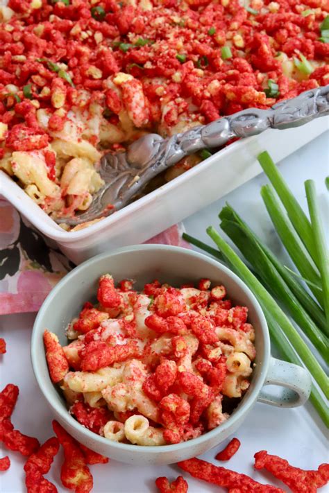 Super Creamy Mac And Cheese With Flamin Hot Cheetos Slice Of Jess
