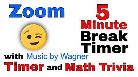 5 Minute Break Timer And Trivia Youtube