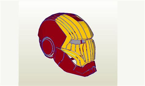 Iron Man Helmet Diy 1 1 Full Scale Life Size Printable Paper