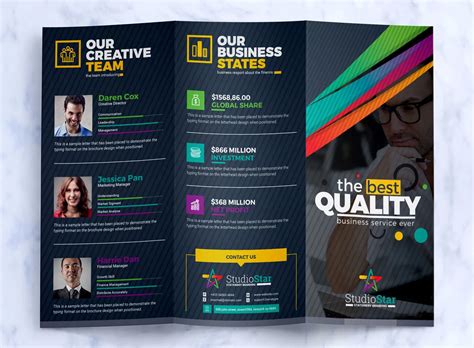 Creative Tri Fold Brochure Design Templates Entheosweb